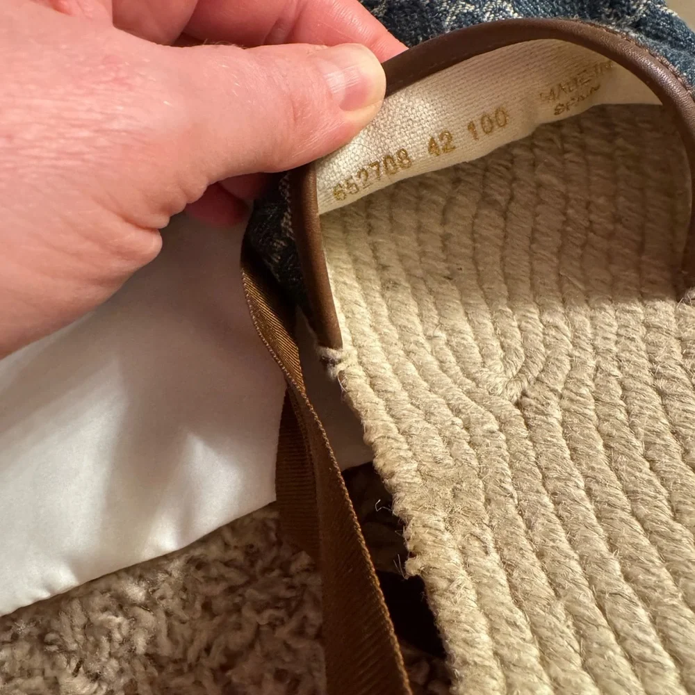 Gucci  Denim wedge sandals 42 - Picture 7 of 9